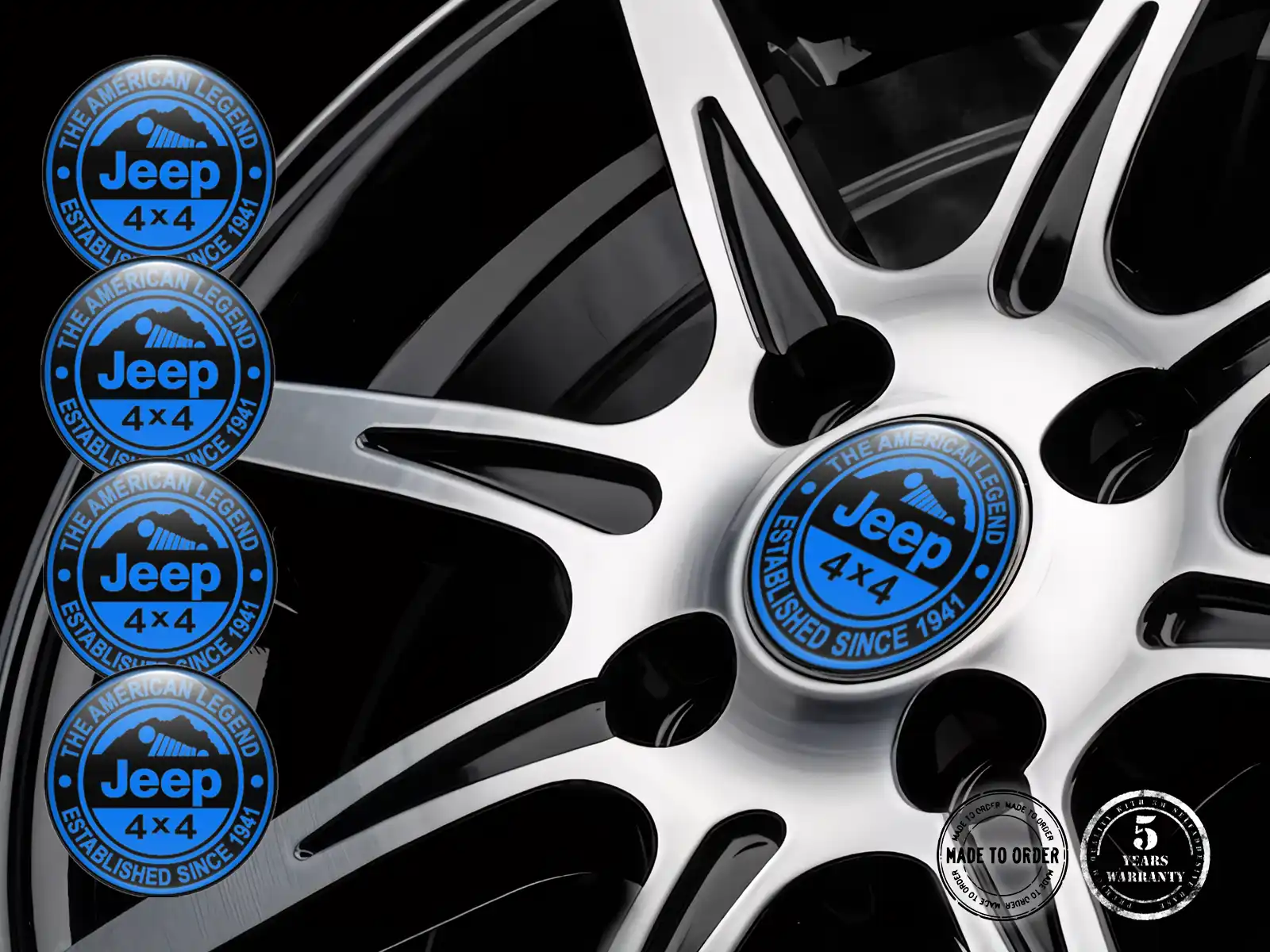 Jeep Calcomanías de Aro Autos Emblemas de Rueda Elegante